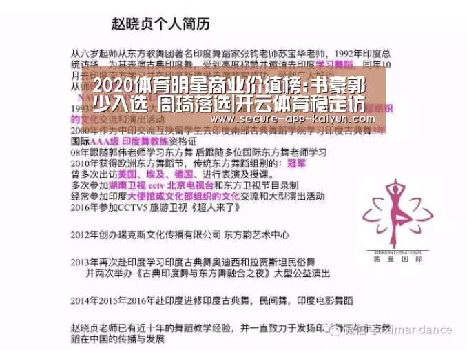 2020体育明星商业价值榜:书豪郭少入选 周琦落选|开云体育稳定访问(图4) 开云体育稳定访问